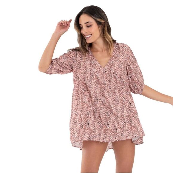ONDADEMAR AGUSTINA Dress Tunic in Multi Wonder Viper Size Small Mini Dress - Picture 1 of 13